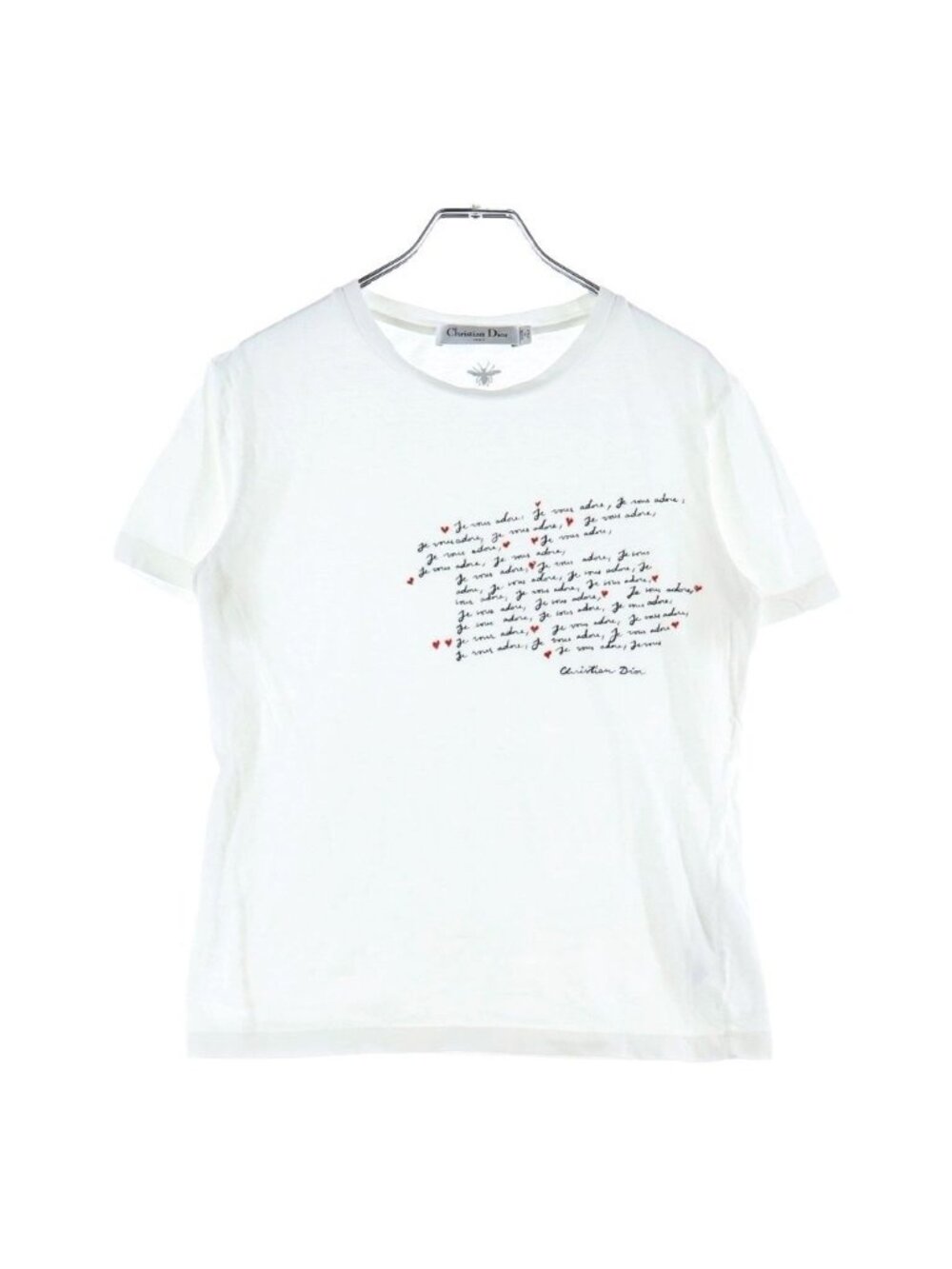 Dior Amour Jev Zador Front Print Short Sleeve T-Shirt White #xs